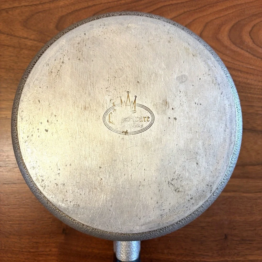 Vintage Queensware Hammered Cast Aluminum  Pot Pan with Cover